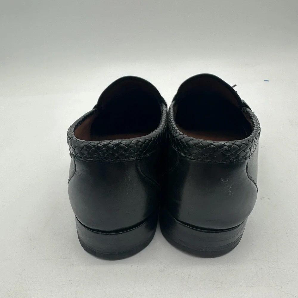 Allen Edmonds Maxfield Shoes Mens Size 10D Leather Tassel Moc Toe Loafers‎ BLACK